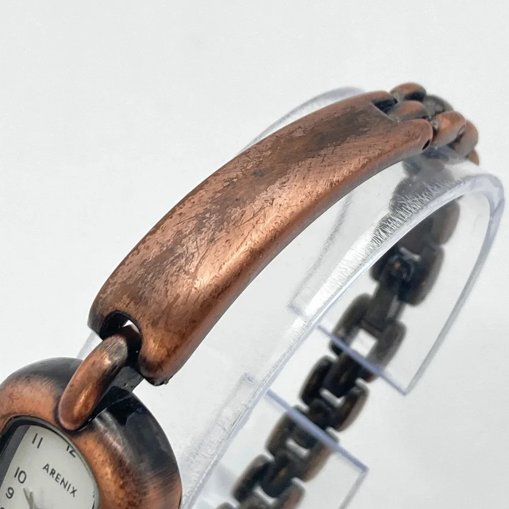 Arenix Women's Watch Copper Tone 18mm Oval New Battery SMALL 6